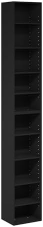 Furinno PASIR Book Shelf, 10-Tier Bookshelf, Bookcase with Open Shelf, 9.2 x 11.8 x 78.7, for Living Room, Bedroom, Home