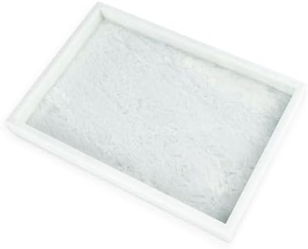Yew & Tulip Natural Marble Vanity Tray, Luxury Stone with Light Green Textures Serving Tray for Bathroom, Kitchen, Vanit