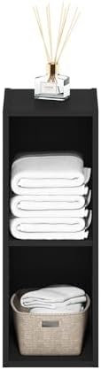 Furinno Fulda Book Shelf, 2-Tier Narrow Storage Cabinet, Bookcase with 8-in Width Storage Shelf, 9.3 x 7.9 x 21.2, for L