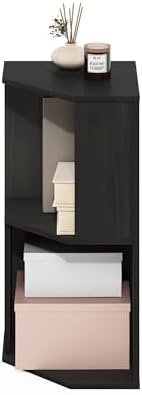 Furinno ECON Corner Shelf, 2-Tier Corner Book Shelf, Standing Storage Shelves, Cube Display Rack, Bookshelf, for Organiz