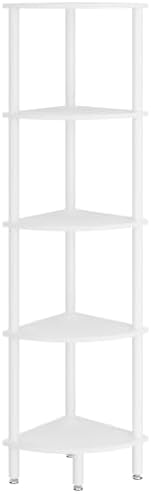 IBUYKE 5 Tier Corner Shelf Stand,Industrial Corner Display Rack WBC010W