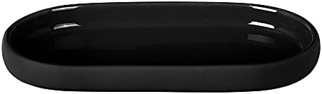 blomus SONO Modern Bathroom Countertop Oval Tray Organizer, Black