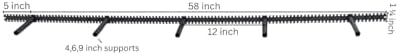 Floating Shelf Brackets - Sheppard Brackets - Easy Install - Heavy Duty (58 inch)