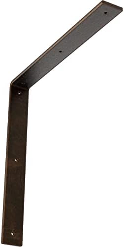 2" W x 16" D x 16" H Hamilton Steel Bracket, Antiqued Bronze