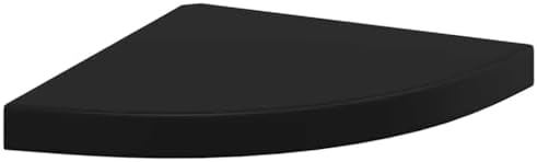 vidaXL Floating Corner Shelf Black 13.8"x13.8"x1.5" MDF