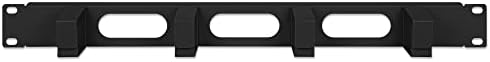 Intellinet 19 Inch 1U Cable Management Panel, 4 Rings, Black