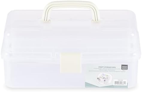 Vaessen Creative Storage Lid and Carry Handle, 3 Tiers, Sorting Box Tools, Crafts, Jewellery, Sewing Accessories or Othe
