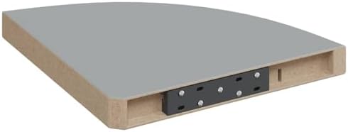 vidaXL Floating Corner Shelf Gray 13.8"x13.8"x1.5" MDF