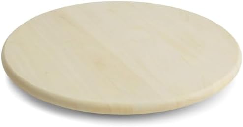 Woodard & Charles Round Wood Lazy Susan Turntable, 16" x 1.75", Whitewash