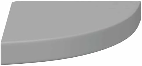 vidaXL Floating Corner Shelves 2 pcs Gray 9.8"x9.8"x1.5" MDF