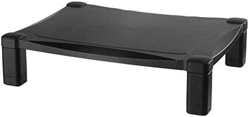 Kantek Single-Level Monitor Stand, 17" X 13.25" X 3" To 6.5", Black, Supports 50 Lbs