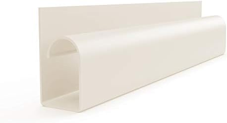 Electriduct Large Hook Channel Cable Raceway Desk Cord and Wire Organizer - 36 Inch (Pack of 3) - Ivory