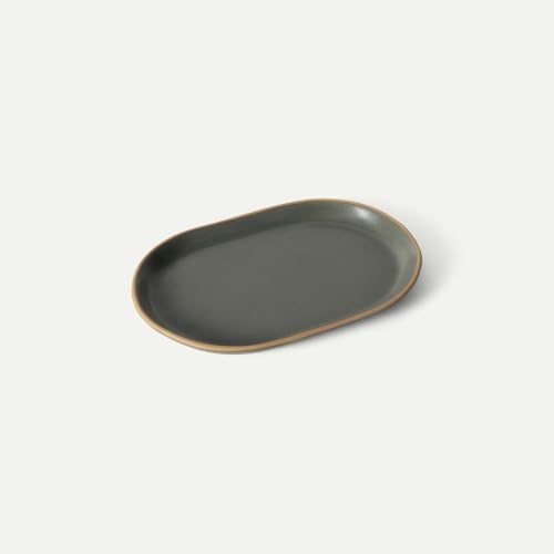 Mora Ceramic Decorative Tray - 10.6in Dish for Jewelry, Soap Dispenser, Perfume, Makeup, Accessories, Candle, in the Bat