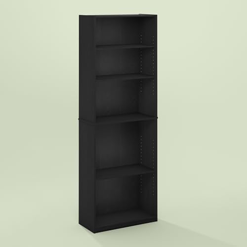 Frei Bookcases, Bookshelf, 71 Inch Tall 5 Tier Display Bookcase, with Adjustable Shelves, for Home Office, Living Room, 