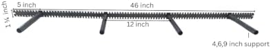Floating Shelf Brackets - Sheppard Brackets - Easy Install - Heavy Duty (46 inch Build Kit)