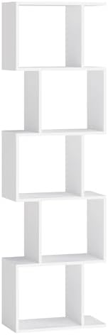 VASAGLE 5-Tier Bookcase, Open Storage, 15.7 x 9.4 x 62.8 Inches