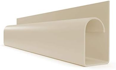 Electriduct Large Hook Channel Cable Raceway Desk Cord and Wire Organizer - 36 Inch (Pack of 6) - Beige