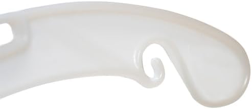 NAHANCO 17” White Mid-Heavyweight Plastic Hanger, 50 Pack