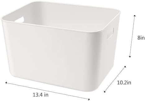Set Of 4 Plastic Storage Bins,13.4x10.2x8 Inch Versatile Kitchen Pantry Organization and Storage,for Plastic Storage Con