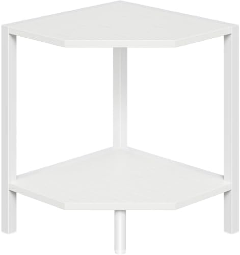 Creso hom Corner Shelf Stand, 2 Tier Industrial Corner Bookshelf