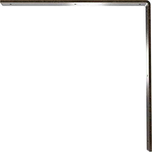 2" W x 16" D x 16" H Hamilton Steel Bracket, Antiqued Pale Gold