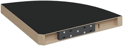 vidaXL Floating Corner Shelf Black 13.8"x13.8"x1.5" MDF