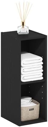 Furinno Fulda Book Shelf, 2-Tier Narrow Storage Cabinet, Bookcase with 8-in Width Storage Shelf, 9.3 x 7.9 x 21.2, for L