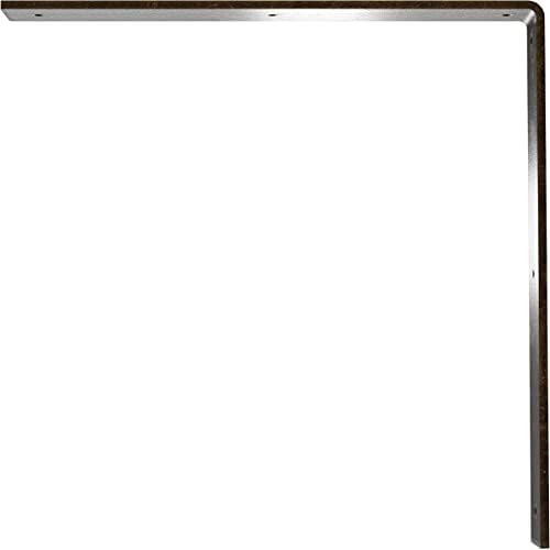 2" W x 16" D x 16" H Hamilton Steel Bracket, Antiqued Brass