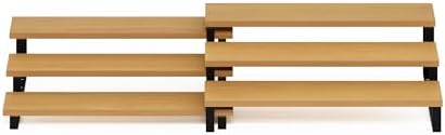 Furinno RAVEL Kitchen Countertop Organizer Set of 2, 3-Tier Nesting Metal Frame Counter Shelves, Kitchen Storage, Expand
