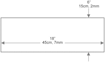 Dulles Glass 6" x 18" Rectangle Floating Glass Shelf - Shelf Only - Tempered - 3/8" Thick - Flat Polished Glass