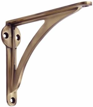 STYLENT Decor Decorative Brass Shelf Bracket, Heavy Duty and Antique Shelf Bracket for Shelving Modern L Shaped Design (