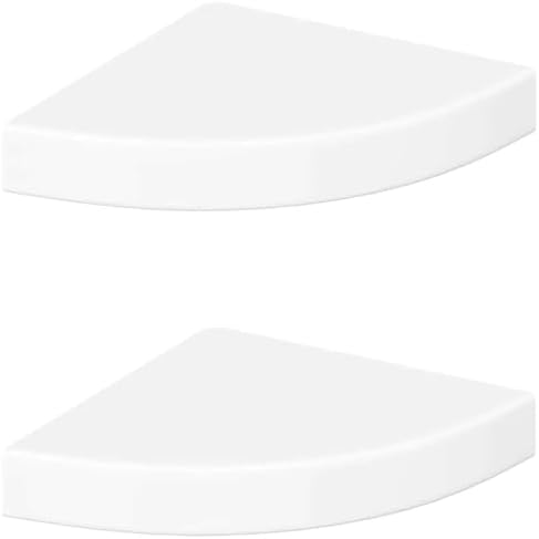 vidaXL Wall Corner Shelves 2 Pcs, Floating Corner Shelf, Display Shelf, Wall Mounted Shelf for Book DVD CD, Modern Style