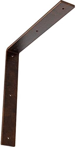 2" W x 14" D x 14" H Hamilton Steel Bracket, Antiqued Copper