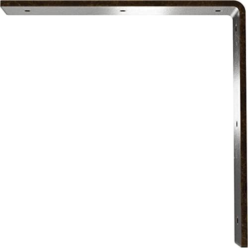 2" W x 10" D x 10" H Hamilton Steel Bracket, Antiqued Brass