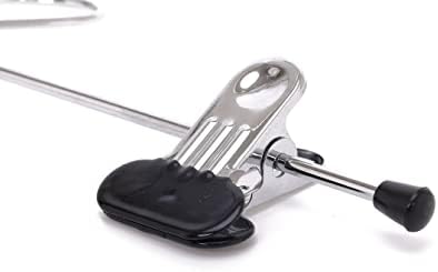24 Quality Pants Hangers Heavy Duty Add-on Skirt/Slack Metal Hanger, Extra Wide Adjustable Clips, Multi Stackable Add on Hangers, Chrome, Jeans, Bottoms (24)