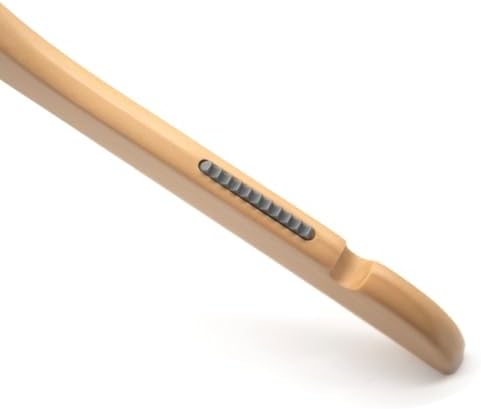 NAHANCO Wooden Shirt Hanger, 17" Low Gloss Natural with Black Hook (Pack of 25)