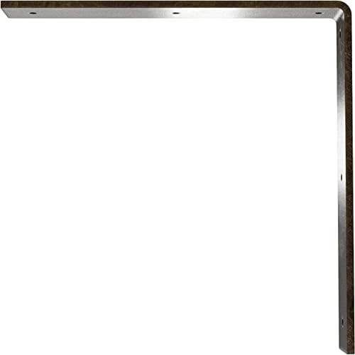 2" W x 12" D x 12" H Hamilton Steel Bracket, Antiqued Pale Gold