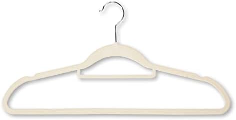 KESPER 16643 Clothes Hangers, Pack of 6, Material: Plastic (ABS), Dimensions: 45.5 cm Wide, Colour: Beige