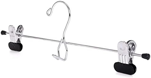 Quality Hangers Chrome Add-on Skirt/Slack Hanger, (96)