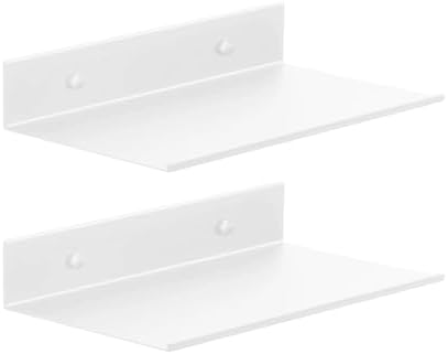 Z metnal Small Metal Shelves, Mini Floating Shelf for Collection Action Figures Speaker, Decor Display Wall Shelf, Alumi