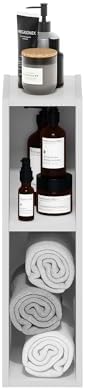 Furinno Fulda Book Shelf, 2-Tier Narrow Bookshelf, Bookcase with 6-in Width Storage Shelf, 9.3 x 5.9 x 21.2, for Living 