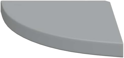 vidaXL Floating Corner Shelf Gray 13.8"x13.8"x1.5" MDF