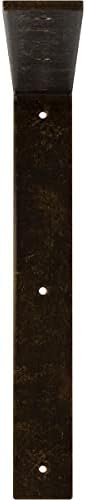 2" W x 14" D x 14" H Hamilton Steel Bracket, Antiqued Brass
