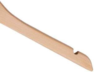 NAHANCO 81-17CH20 17" Economy Wooden Shirt/Dress Hanger with Notches, Chrome Hook, Natural (Pack of 20)