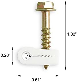 STEREN Coaxial Cable Clips - Cable Holder - Wire Clips - Siding Clips for Hanging - Cord Holder for Desk - Cable Clamps 