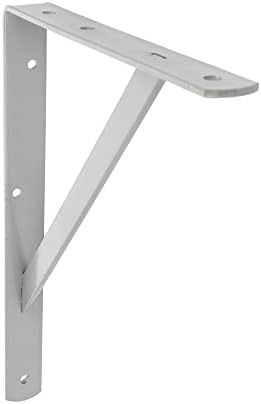 Amig - Shelf Bracket Stainless Steel Model 9 | Metal Bracket for Shelves | Shelf Bracket | Colour Metallic Grey | Dimens