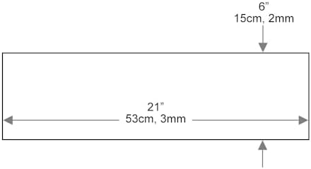 Dulles Glass 6" x 21" Rectangle Floating Glass Shelf - Shelf Only - Tempered - 3/8" Thick - Flat Polished Glass