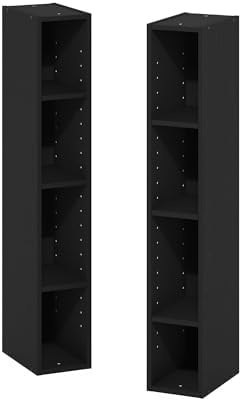Furinno Fulda Book Shelf, 8-Tier Bookshelf, Bookcase with Space Saving Storage Shelf, 9.2 x 5.9 x 70.9, for Living Room,