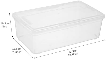 Clear Storage Bins with Lids Shoe Boxes 12 Packs Plastic Storage Containers