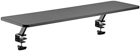 Kantek Ergonomic Mounted Computer Monitor Riser Stand, Floating Desk Shelf, Clamp On Base, Extra-Wide, 39.4" X 10.2" X 5